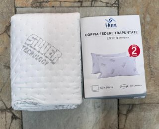 Coppia federe trapuntate Hunt 50x80cm