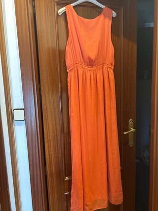 Vestido largo naranja
