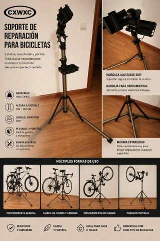 Soporte Reparación Bicicletas CXWXC