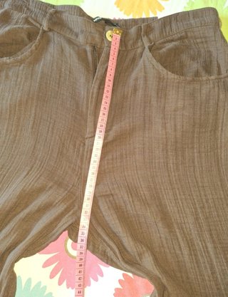 Pantalón Mango algodón marrón
