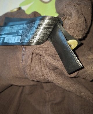 Pantalón Mango algodón marrón