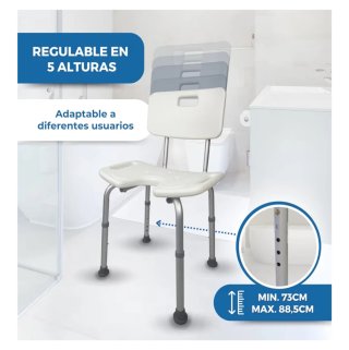 Silla de ducha Mobiclinic Marisma con forma de U