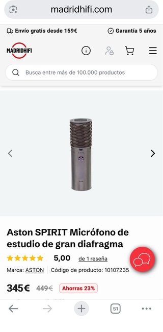 Aston Spirit Micrófono Condensador