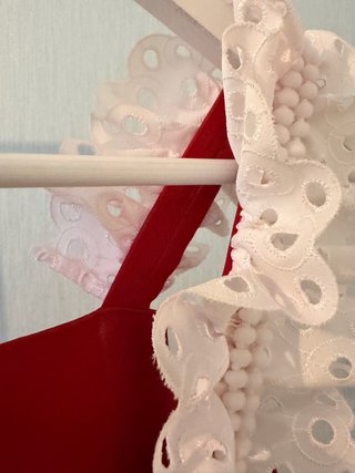Vestido Flamenca Gitana Niña Rojo Talla 8-9