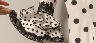 Traje Flamenca lunares Blanco y negro Talla 40