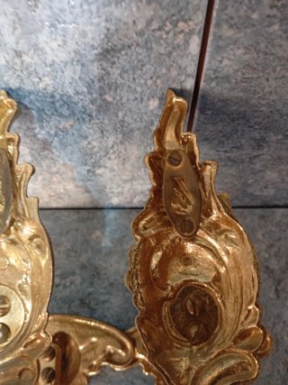 Percheros antiguos dorados (2 unidades)