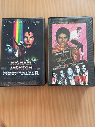 Lote 2 VHS y Libro Michael Jackson