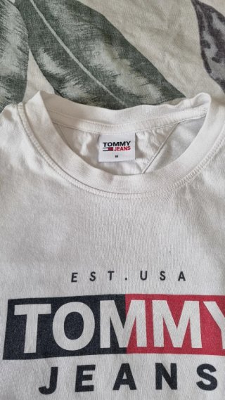 Camiseta Tommy Jeans M Blanca Algodón