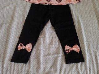 Set bambina 2/3 anni più maglia nera 3/4 , cotone