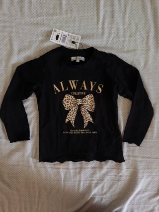 Set bambina 2/3 anni più maglia nera 3/4 , cotone