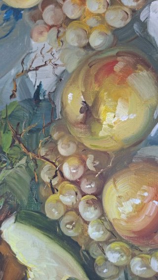 Pintura al óleo original con marco
