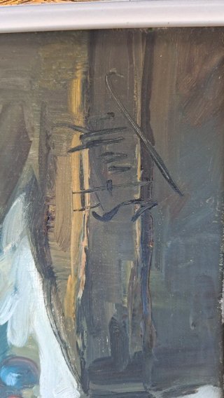 Pintura al óleo original con marco