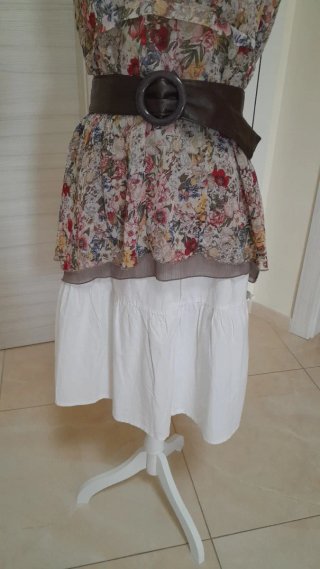 Gonna cotone + blusa poliestere