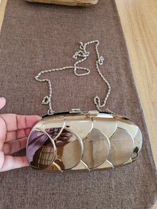 Bolso/Cartera de fiesta plateado
