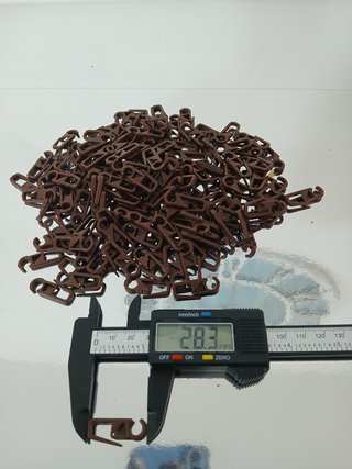 Lotto 100 Ganci Tende Plastica Marrone