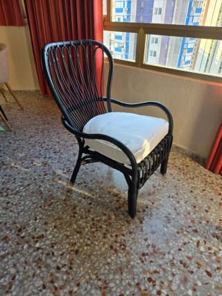 Sillón Amaca Relax Ratán Negro