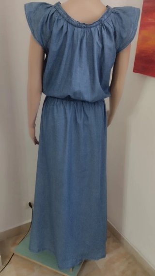Abito donna denim con ricami