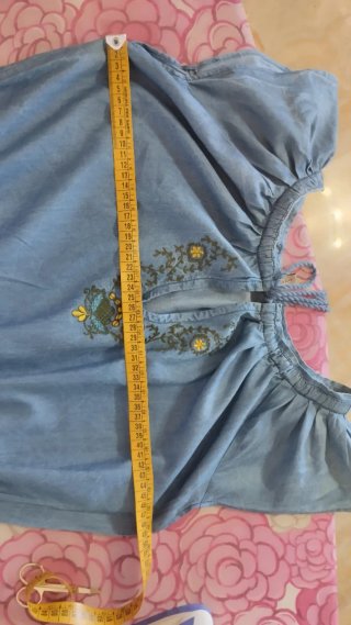 Abito donna denim con ricami