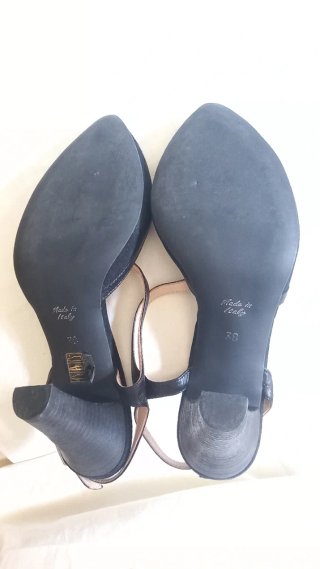 Scarpe décolleté slingback scamosciate nere