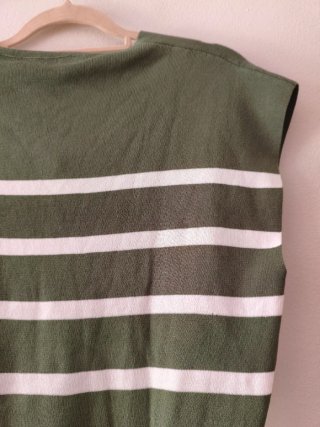 Blusa COMODA verde y blanca Talla XL