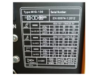 Soldadora Inverter MIG MAG 130A 2 en 1