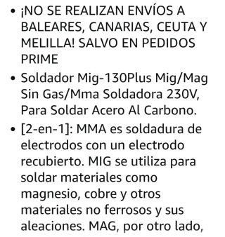 Soldadora Inverter MIG MAG 130A 2 en 1
