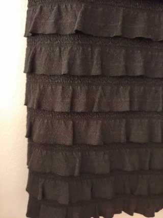 Vestido negro volantes tallaXL COMO L