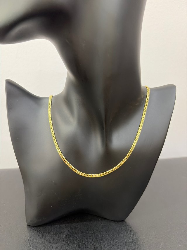 Cadena Oro 18k Eslabón Trenzado Plano