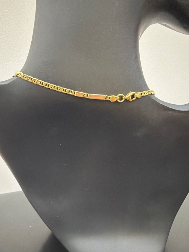Cadena Oro 18k Eslabón Trenzado Plano