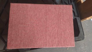 Caja decorativa mimbre rosa con asas