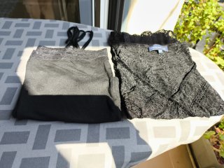 Top encaje y camiseta Adolfo Domínguez XS