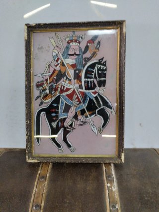 Cuadro antiguo pintado al revés