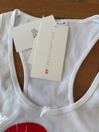 Body Stella McCartney x H&M bianco con scritta