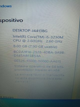 Portátil Toshiba Core i5 8GB RAM Negro