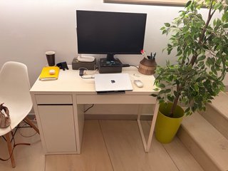 Escritorio IKEA Blanco y Madera