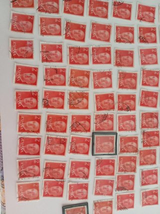 SELLO FRANCO DE 2 PESETAS ROJO