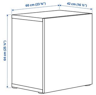 Mueble Besta IKEA brillo blanco 60x64x42.
