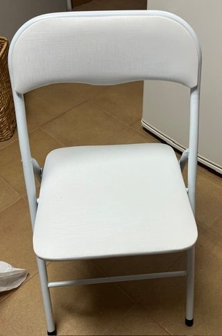 Silla de cocina blanca plegable
