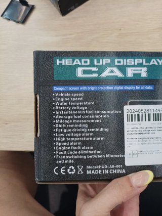 Head Up Display (HUD) para Coche - Modelo A8