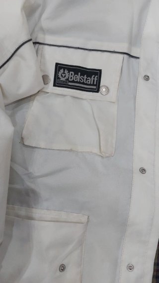 Giubbotto Belstaff Uomo Vintage Bianco