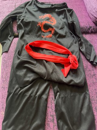 Disfraz Ninja Niño Dragón Rojo