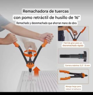 NUEVA! Remachadora de tuercas 13 mandriles 186 pzs