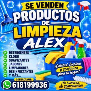 Desengrasante, jabón de manos y lejías