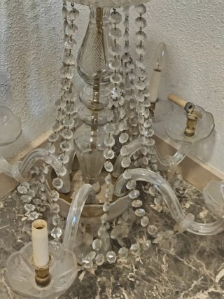Lámpara de cristal antigua