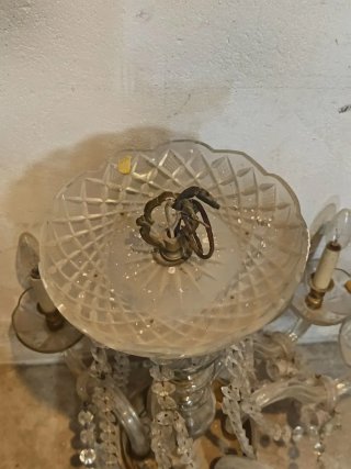 Lámpara de cristal antigua