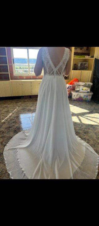 Vestido de Novia Fluido Vintage Talla Única