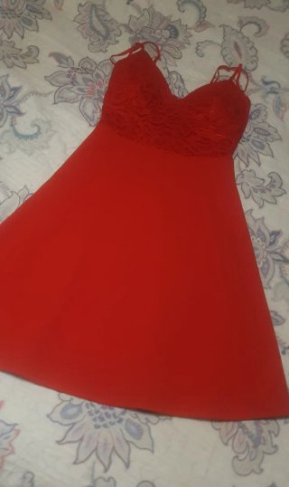 Vestido rojo tirante verano