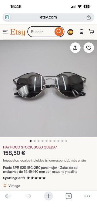 Gafas de sol Prada doradas y marrones