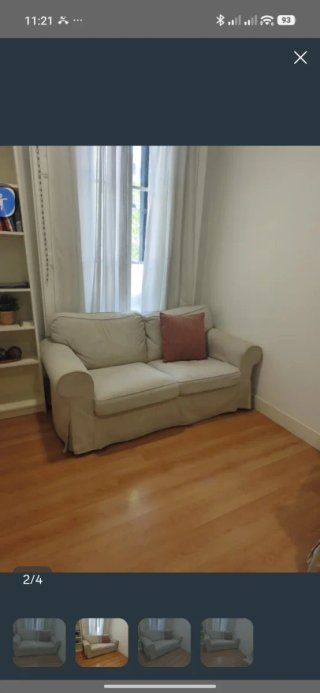 Sofá beige 2/3 plazas