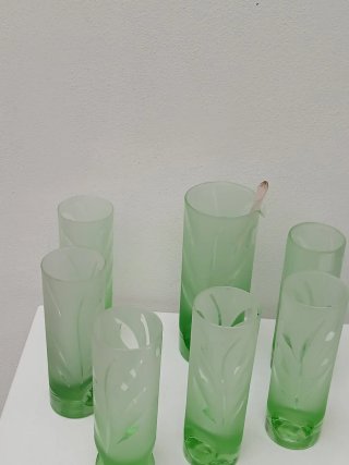 Set 6 Bicchieri Murano Vintage Verdi